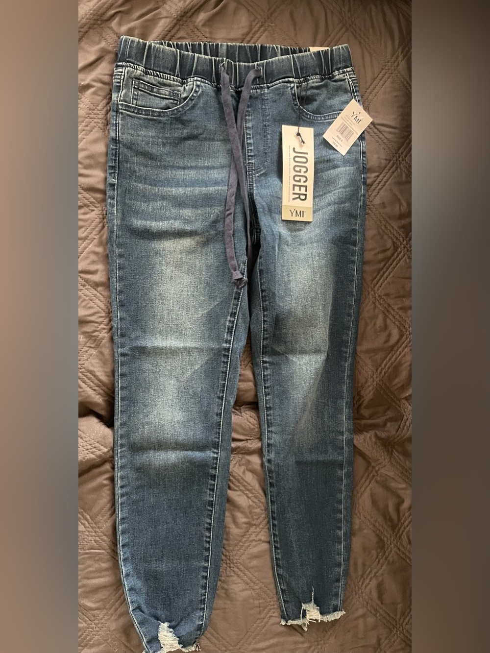 YMI Dark Wash Jogger Jeans - Indigo Blue
